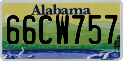 AL license plate 66CW757
