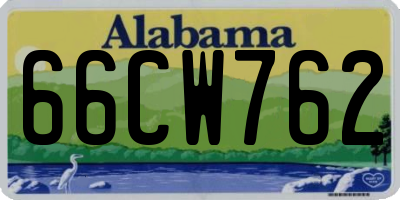 AL license plate 66CW762