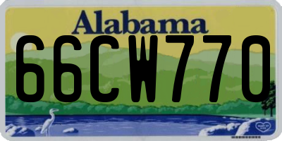 AL license plate 66CW770