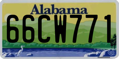 AL license plate 66CW771