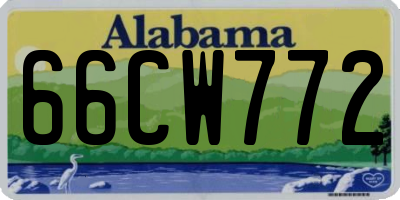 AL license plate 66CW772