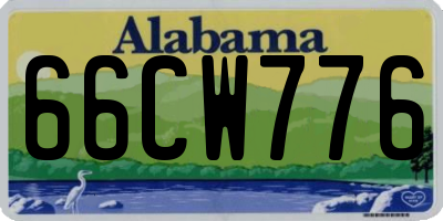 AL license plate 66CW776
