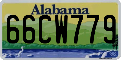 AL license plate 66CW779