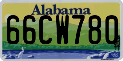 AL license plate 66CW780