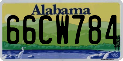 AL license plate 66CW784