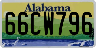 AL license plate 66CW796