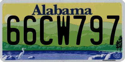 AL license plate 66CW797