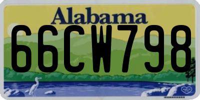 AL license plate 66CW798