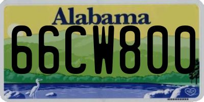 AL license plate 66CW800