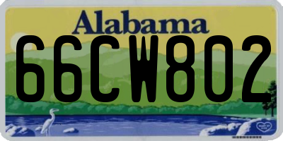 AL license plate 66CW802