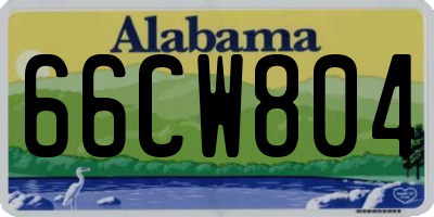 AL license plate 66CW804