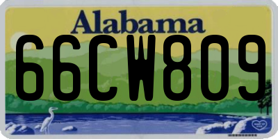 AL license plate 66CW809