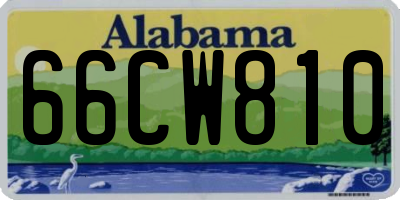 AL license plate 66CW810