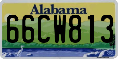 AL license plate 66CW813
