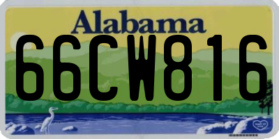 AL license plate 66CW816