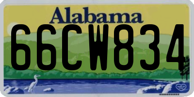 AL license plate 66CW834