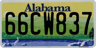 AL license plate 66CW837