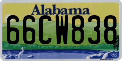 AL license plate 66CW838