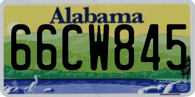 AL license plate 66CW845
