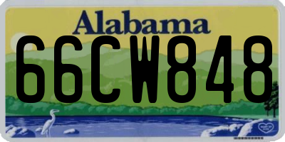 AL license plate 66CW848