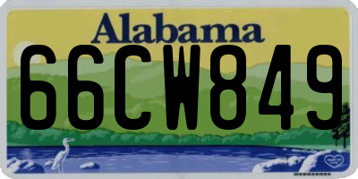 AL license plate 66CW849