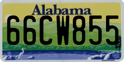 AL license plate 66CW855