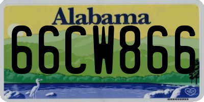 AL license plate 66CW866