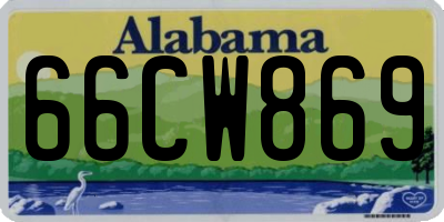 AL license plate 66CW869