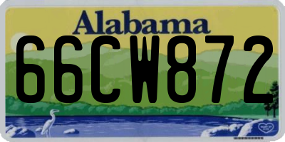 AL license plate 66CW872