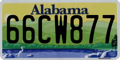 AL license plate 66CW877