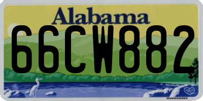 AL license plate 66CW882