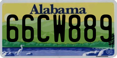 AL license plate 66CW889