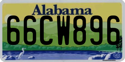 AL license plate 66CW896