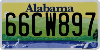 AL license plate 66CW897