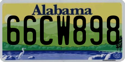 AL license plate 66CW898