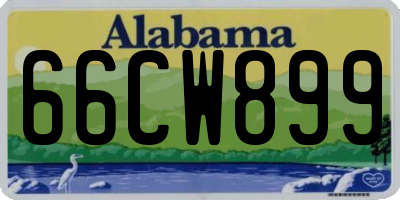AL license plate 66CW899
