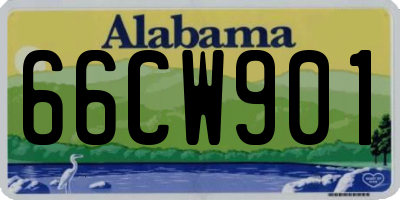 AL license plate 66CW901