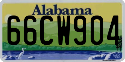 AL license plate 66CW904