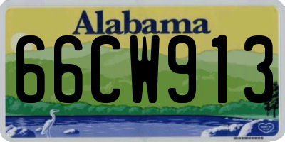 AL license plate 66CW913