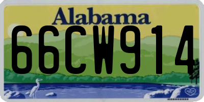 AL license plate 66CW914
