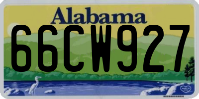 AL license plate 66CW927