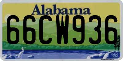 AL license plate 66CW936