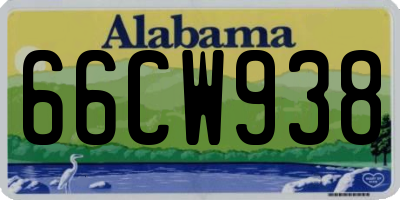 AL license plate 66CW938