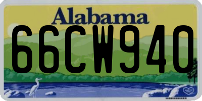 AL license plate 66CW940