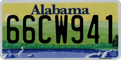 AL license plate 66CW941