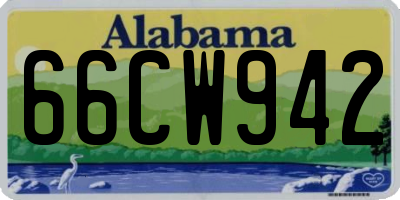 AL license plate 66CW942