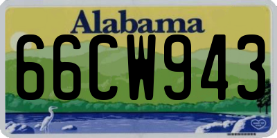AL license plate 66CW943