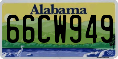 AL license plate 66CW949