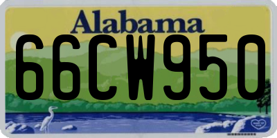 AL license plate 66CW950