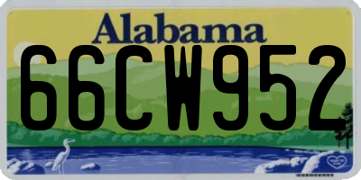 AL license plate 66CW952